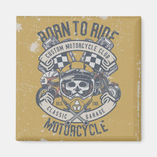 Imã Motocicleta Retro Grunge