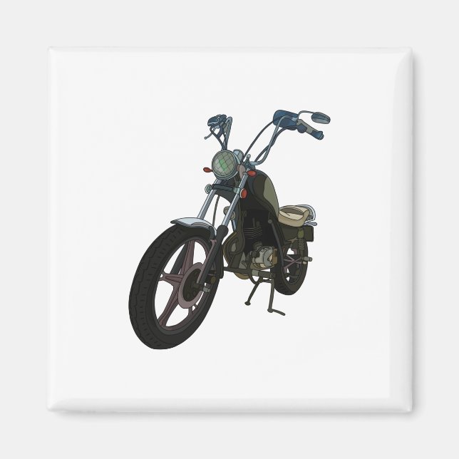 Imã Motociclo clássico de vintage (Frente)