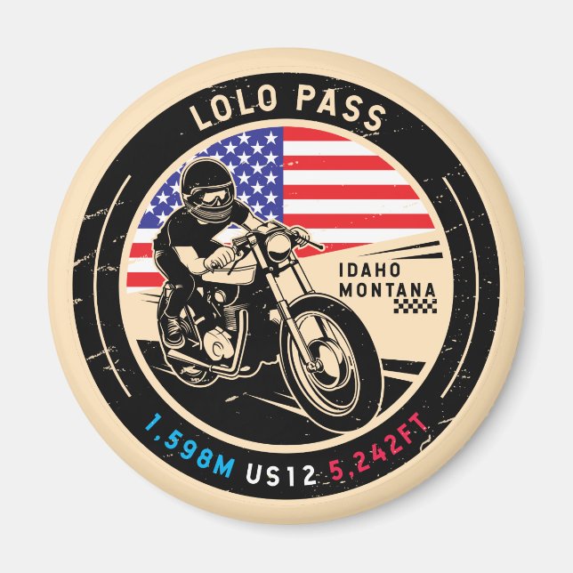 Imã Motociclo Lolo Pass Idaho (Frente)