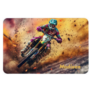 Ímã Motocross de nome personalizado