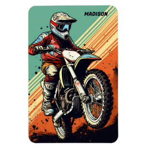 Ímã Motocross de nome personalizado