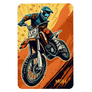 Ímã Motocross Monograma Personalizado