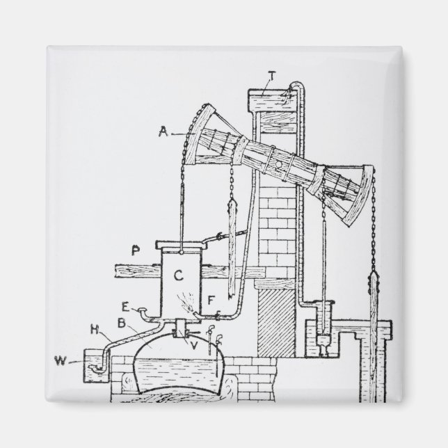 Imã Motor atmosférico da Newcomen (Frente)
