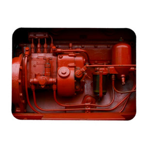 Ímã Motor de trator vermelho