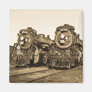 Imã Motores locomotivos do trem do vintage dos gêmeos