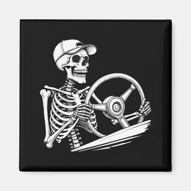 Imã Motorista de caminhão Skeleton - Caminhoneiro Gran (Frente)