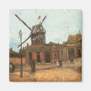 Imã Moulin de la Galette por Vincent van Gogh, moinho