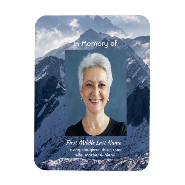 Ímã  Mountains Alpine Memorial Keepsake (Vertical)