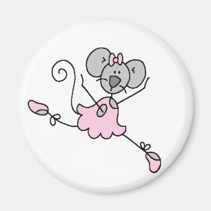 Imã Mouse Ballerina Magnet cinza