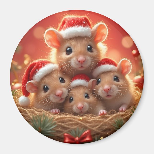 Imã Mouse de Natal (Frente)
