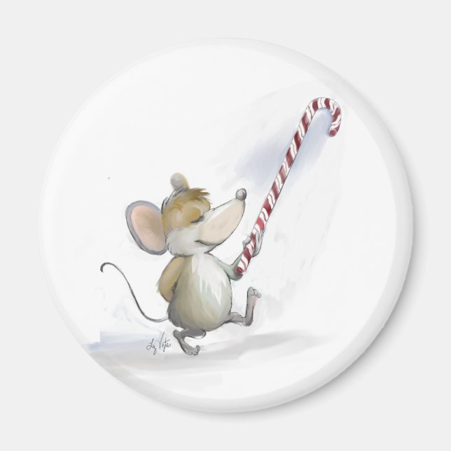 Imã Mouse Moe Magnet feliz (Frente)