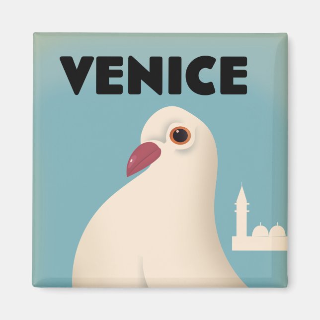 Imã Mouse Pad Bever de pôster de viagem estilo Venice  (Frente)