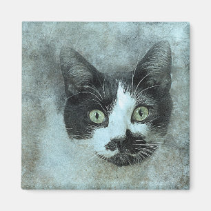 Imã Mouser preto e branco   ABSTRATO   Watercolor