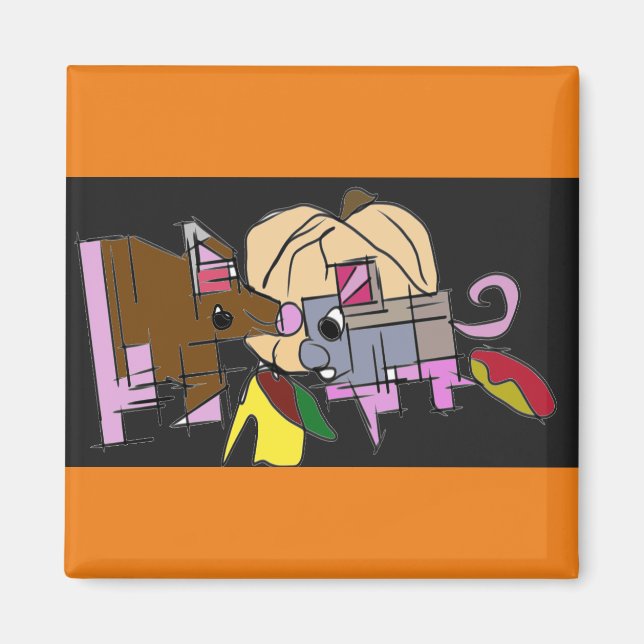 Imã Mouses e abóbora (Frente)