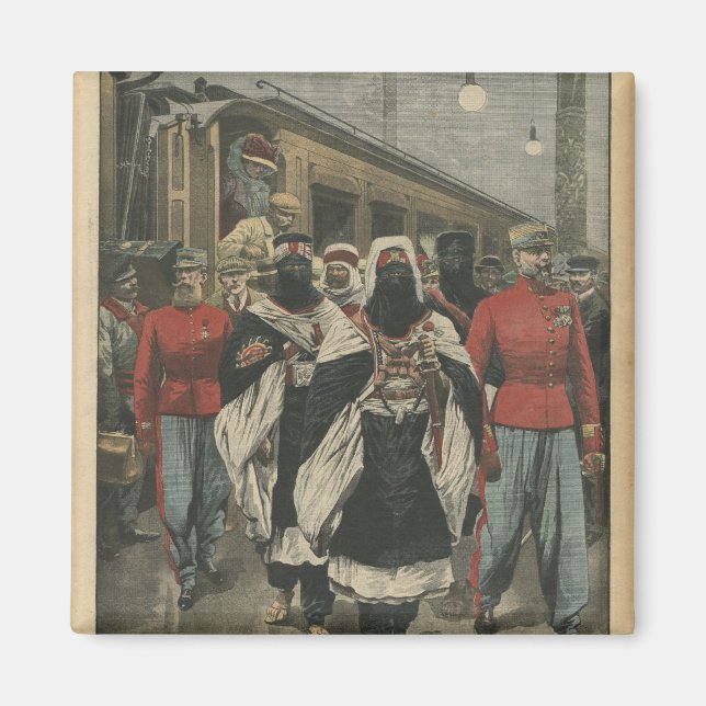 Imã Moussa Ag Amastane chegando a Paris (Frente)