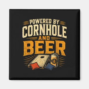 Imã Movido por cornhole e cerveja engraçado tailgate