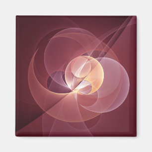 Imã Movimento Abstrato Moderno Vinho Vermelho Cor-de-r