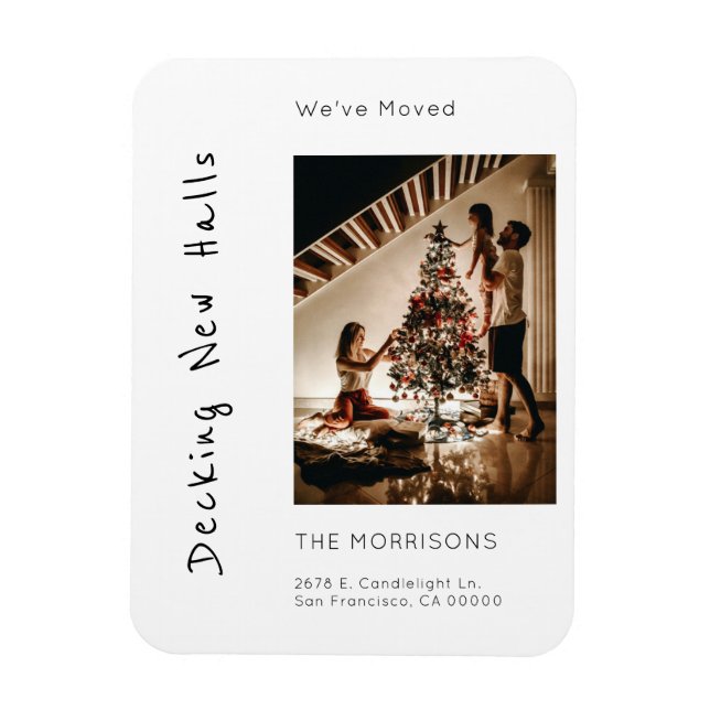 Ímã Movimento de Foto de Natal em Decking New Halls (Vertical)