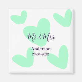 Imã Mr & Mrs add family name date year wedding favor 