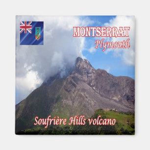 Imã MS - Montserrat - Plymouth-Soufriere Colinas Volca