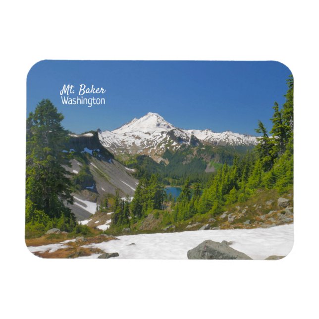 Ímã Mt. Baker Washington Flexible Photo Magnet (Horizontal)