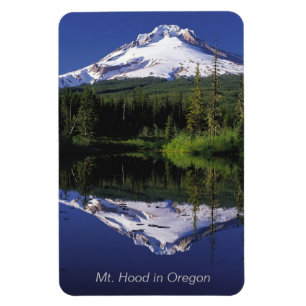 Ímã Mt. Hood, e seu reflexo no lago em 4"x6"