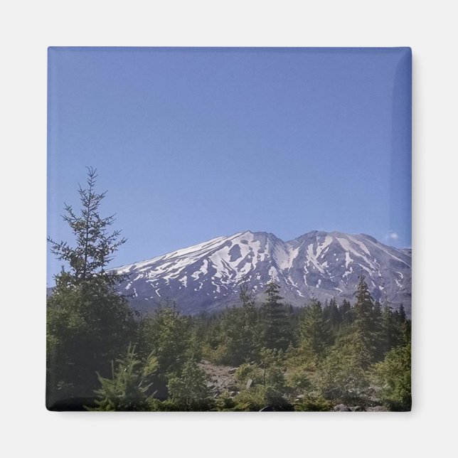 Imã Mt. Rua. Helens no dia ensolarado Fotografia (Frente)