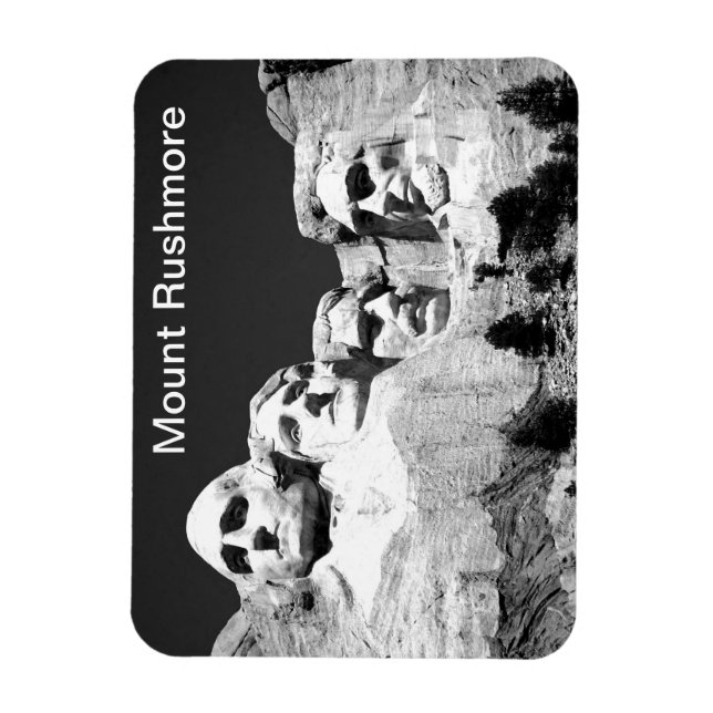 Ímã Mt Rushmore Magnet em BW (Vertical)