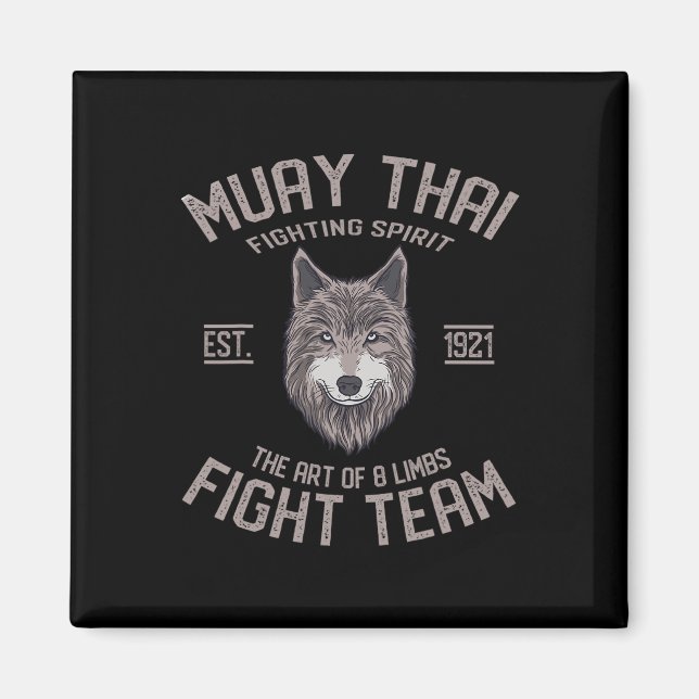 Imã Muay Thai Wolf Boxe Tailandesa Kickboxing  (Frente)