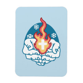 Ímã Mudança a frio, fogo de fé - cristão motivacional
