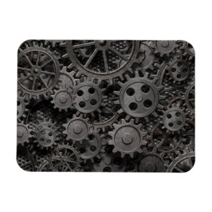 Ímã Muitas engrenagens do metal ou peças oxidadas