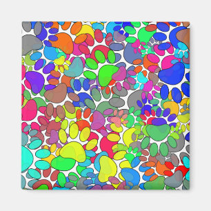 Imã Muitas Impressões De Pata De Cães Por Toda Parte