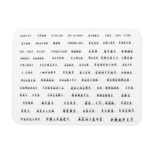 Ímã Muitas palavras sobre cubos