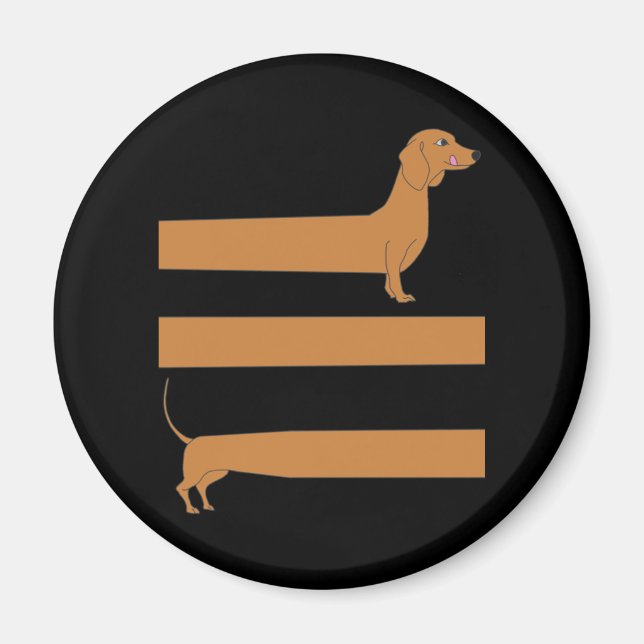 Imã Muito longo Dachshund engraçado (Frente)