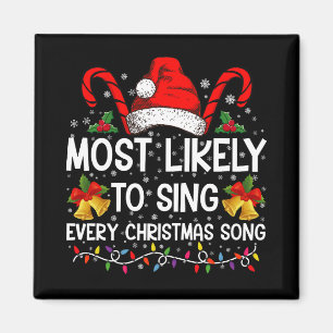 Imã Muito Provável Cantar Toda Canção de Natal Família
