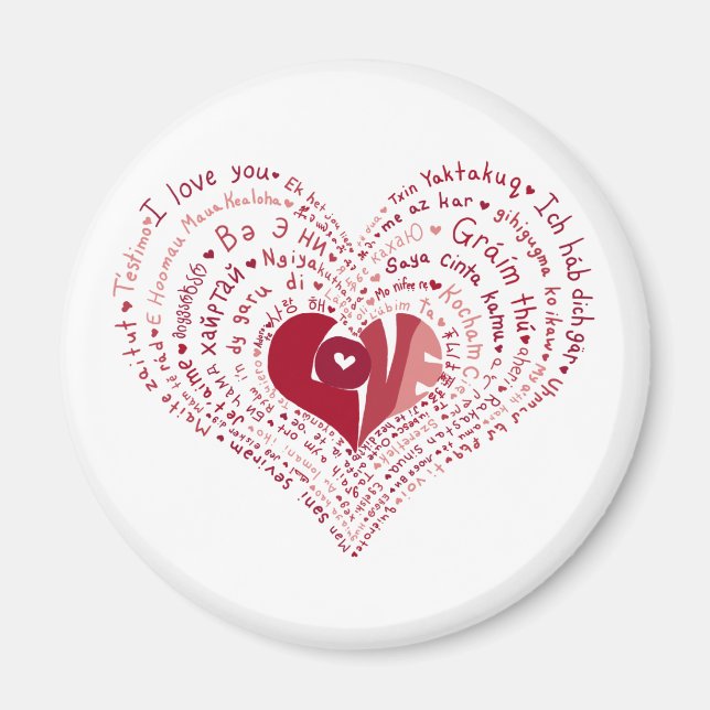 Imã Muitos idiomas do amor (Frente)