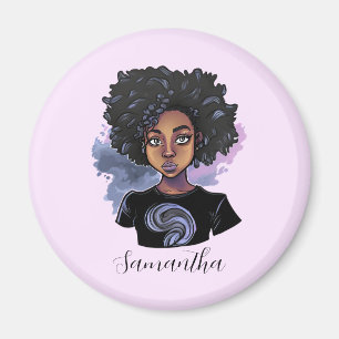Imã Mulher Afro-Americana Personalizada