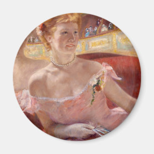 Imã Mulher americana com colar de pérolas
