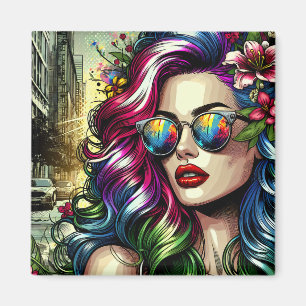 Imã Mulher Bonita na Cidade