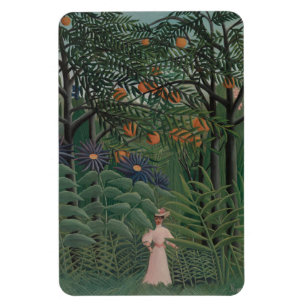 Ímã Mulher Caminhando em uma Floresta Exótica, Henri R