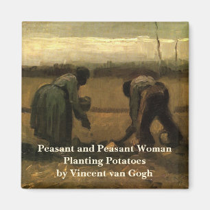 Imã Mulher Camponesa Plantando Batata por Vincent van 