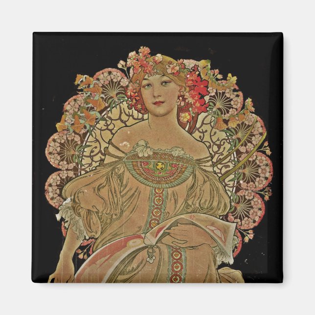 Imã Mulher Champanhe de Preto (Frente)