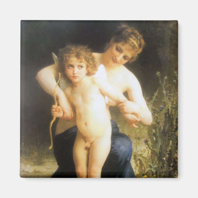 Imã Mulher com Cupido, Bouguereau (Frente)