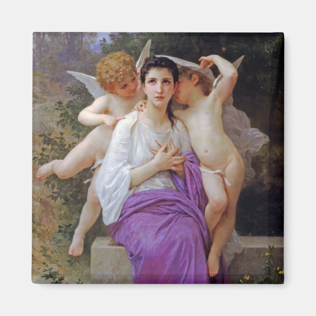Imã Mulher com Cupido, Bouguereau (Frente)