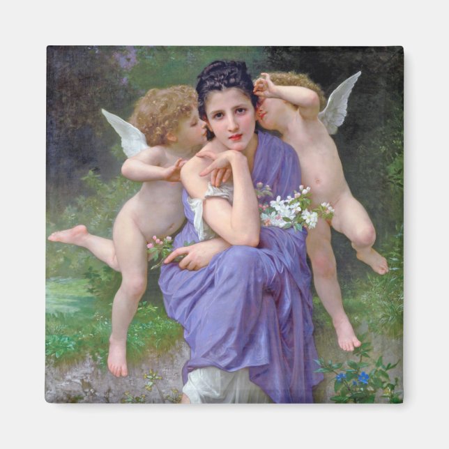 Imã Mulher com Cupido, Bouguereau (Frente)