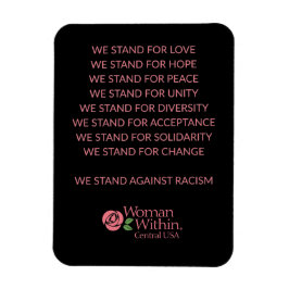 Ímã Mulher com Declaração de Diversidade de Magnéticos