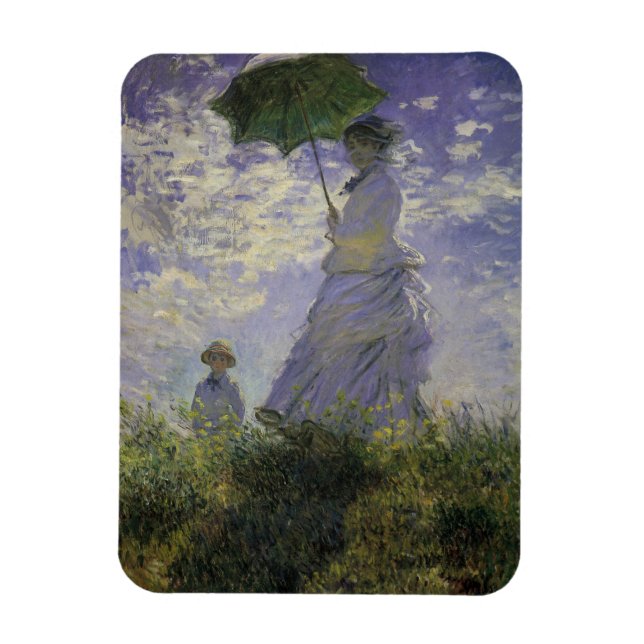 Ímã Mulher com Guarda-sol de Claude Monet, Arte Antigo (Vertical)