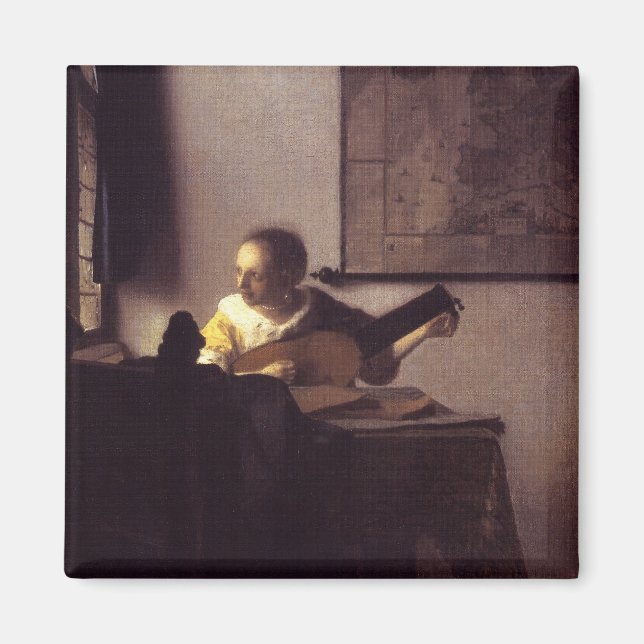 Imã Mulher com Lute (Frente)