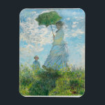 Ímã Mulher com Parasol Claude Monet<br><div class="desc">Mulher com Parasol,  Madame Monet e seu filho. Claude Monet. 1875. Reprodução de famosas imagens de arte no dominio público.</div>