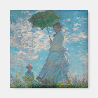 Imã Mulher com Parasol Claude Monet Fine Art